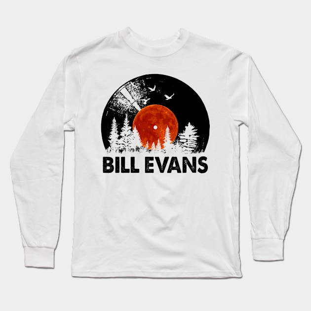 Evans Name Record Music Forest Gift Long Sleeve T-Shirt by Mountain River Landscape